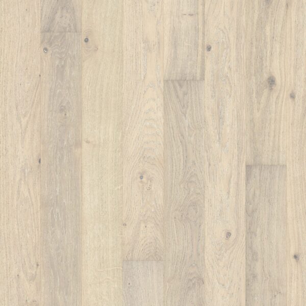 Close up of Kahrs Oak Nouveau Blonde Prefinished Hardwood.