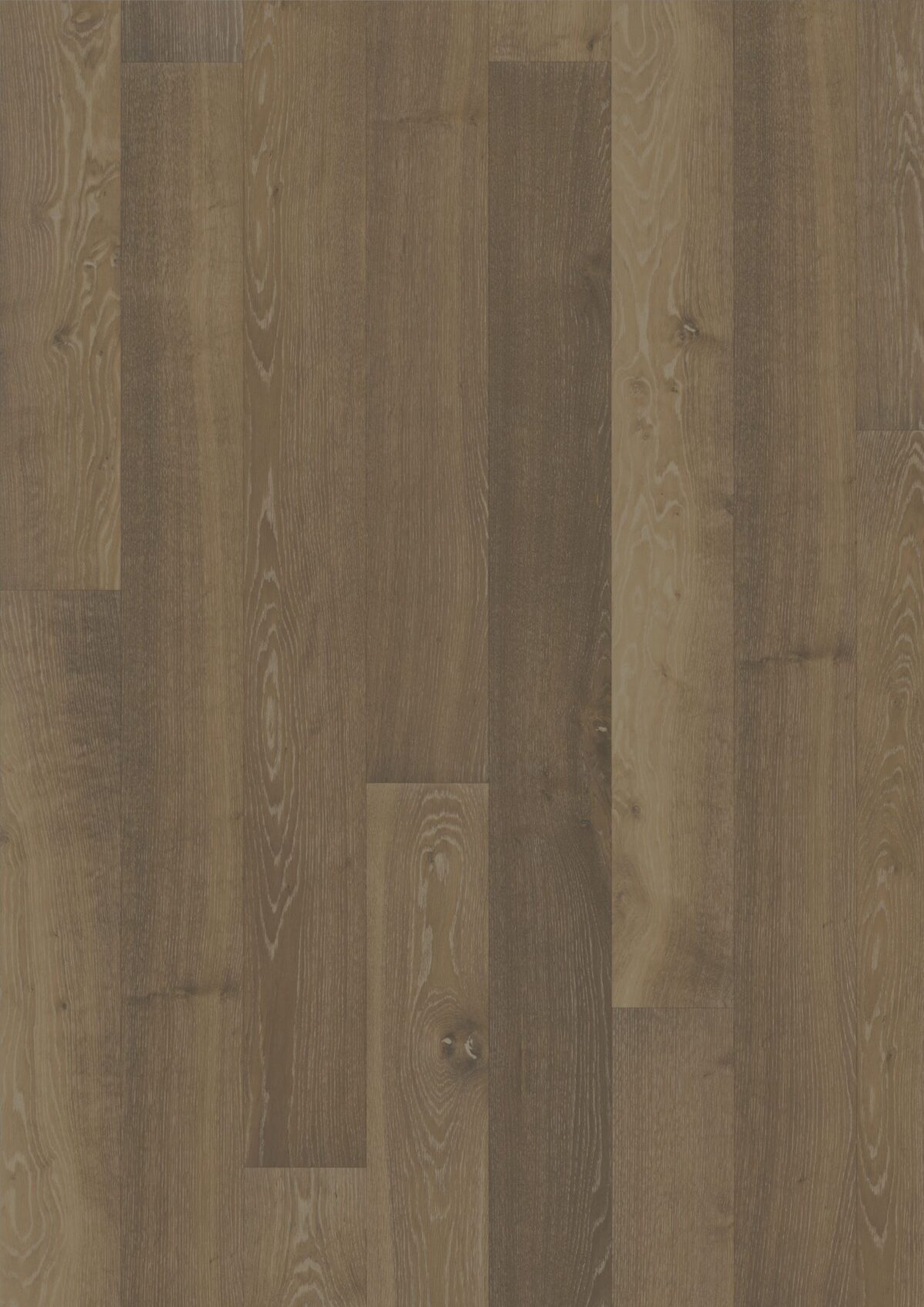 Close up of Kahrs Oak Nouveau Greige Prefinished Hardwood.