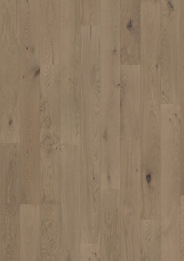 Close up of Kahrs Frozen Hazelnut Plank Prefinished Hardwood.