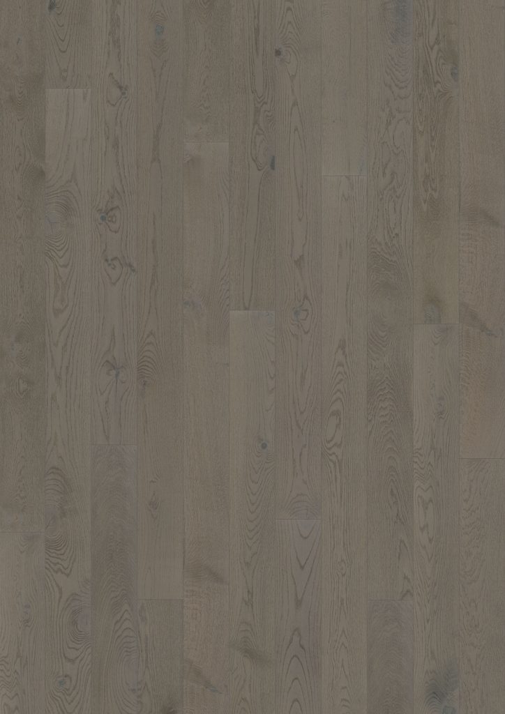 Close up of Kahrs Oak Carbon Prefinished Hardwood.