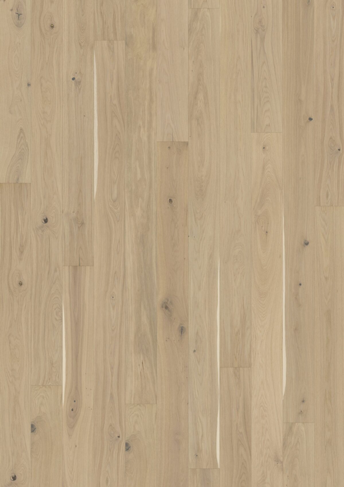 Close up of Kahrs Oak Eggshell Prefinished Hardwood.