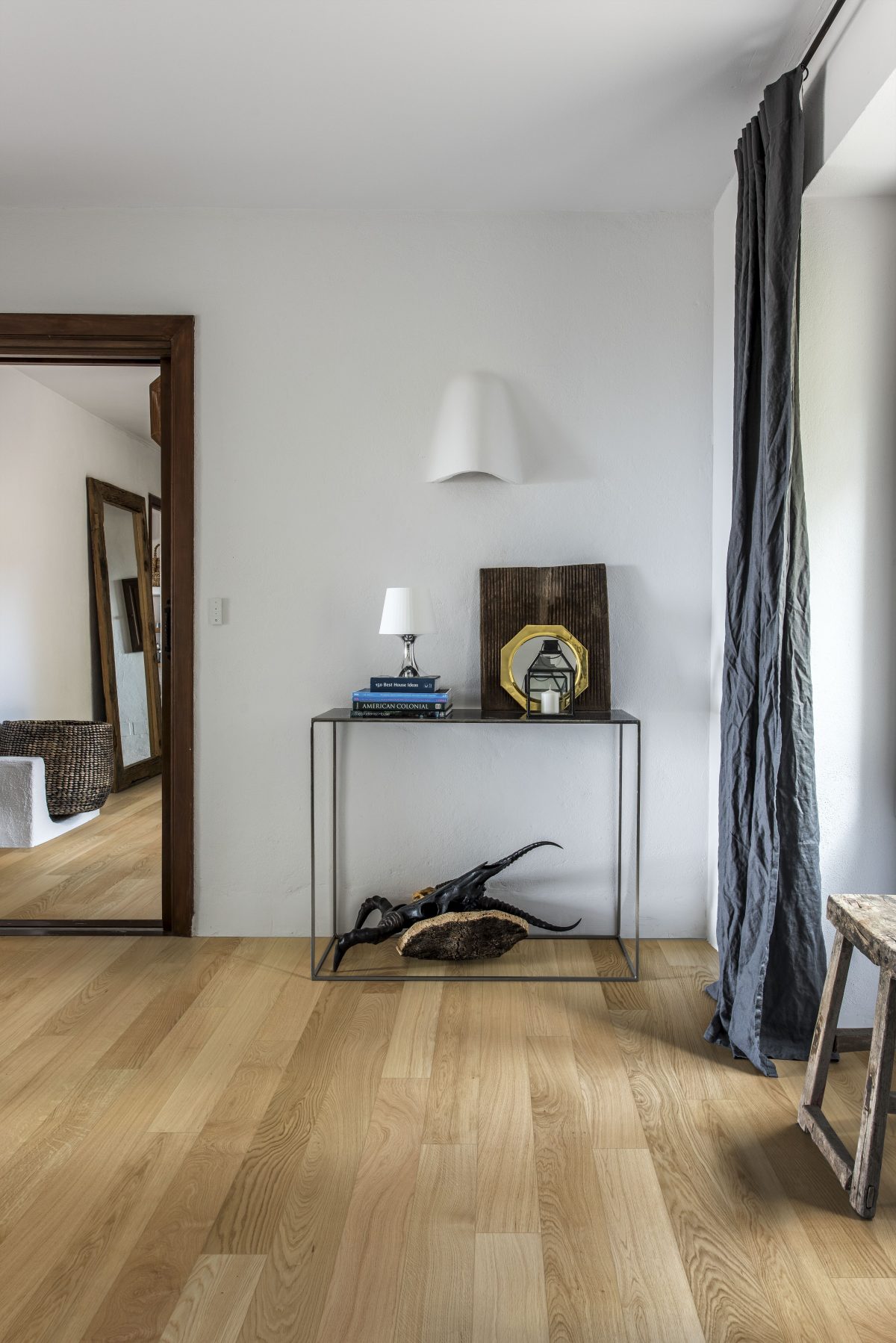 Decorated indoor space with Kahrs Oak Tapa Prefinished Hardwood.