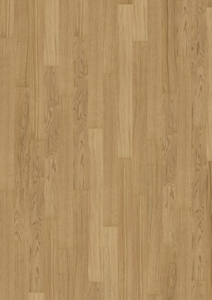 Close up of Kahrs Pure Oak Narrow Prefinished Hardwood.