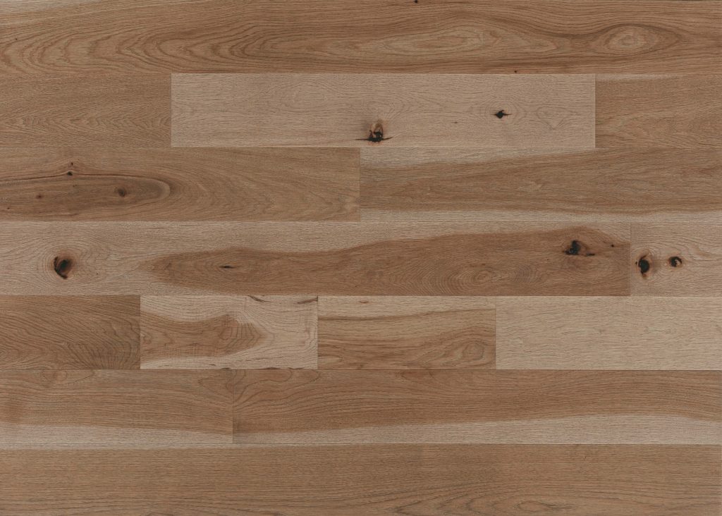 Close up of Mirage Hickory Clay Marbles Character Prefinished Hardwood.