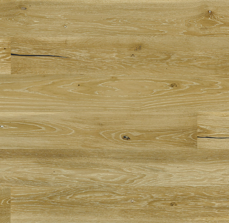 Close up of Barlinek Oak Almond Prefinished Hardwood.