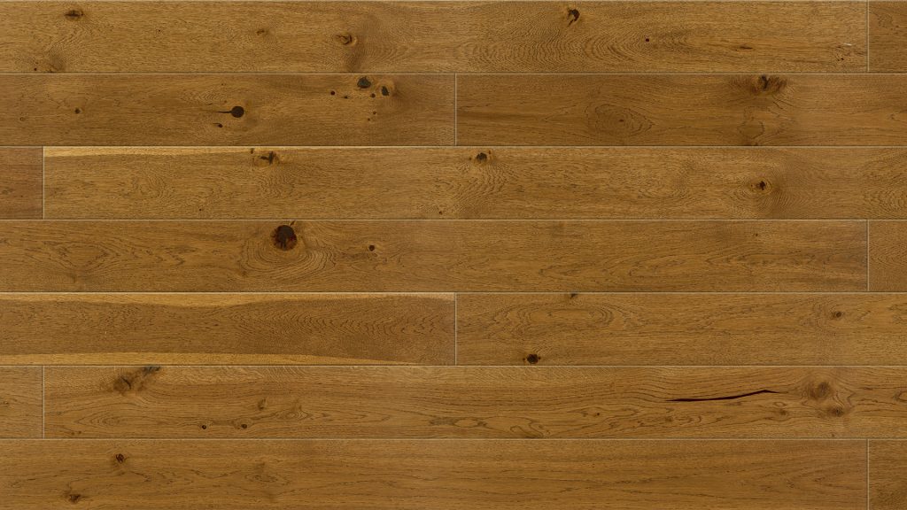 Close up of Barlinek Oak Canele Prefinished Hardwood.