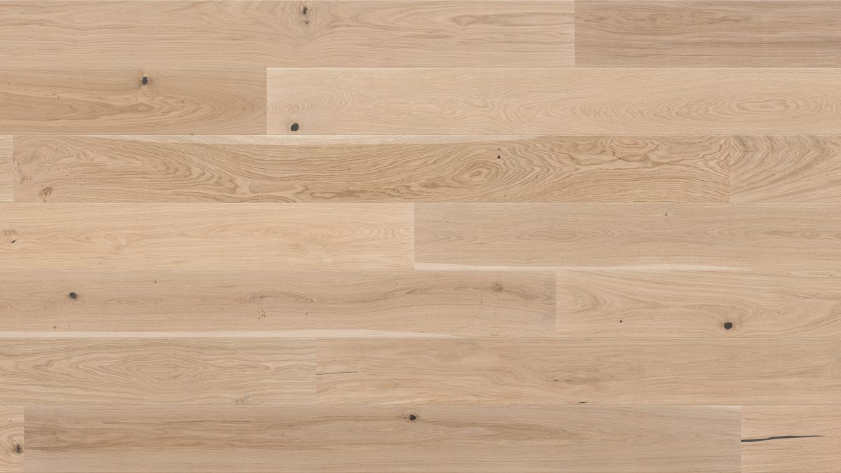 Close up of Barlinek Oak Castagnole Prefinished Hardwood.