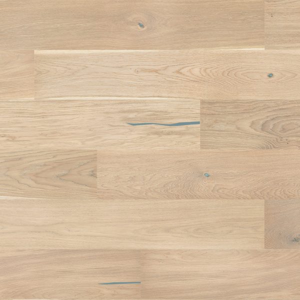 Close up of Barlinek Oak Frappuccino Prefinished Hardwood.