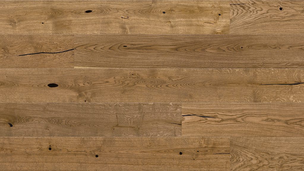 Close up of Barlinek Oak Tortellini Prefinished Hardwood.