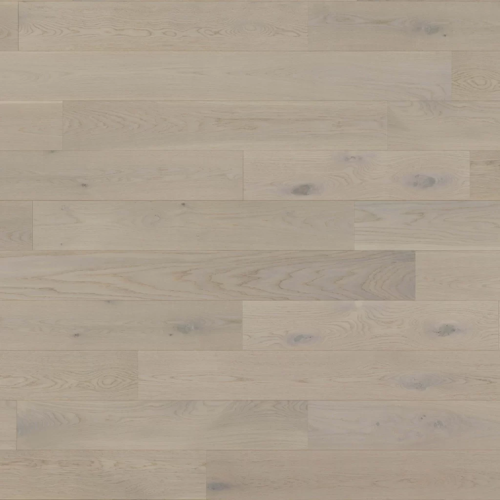 Close up of Mirage White Oak Ada Character Prefinished Hardwood.