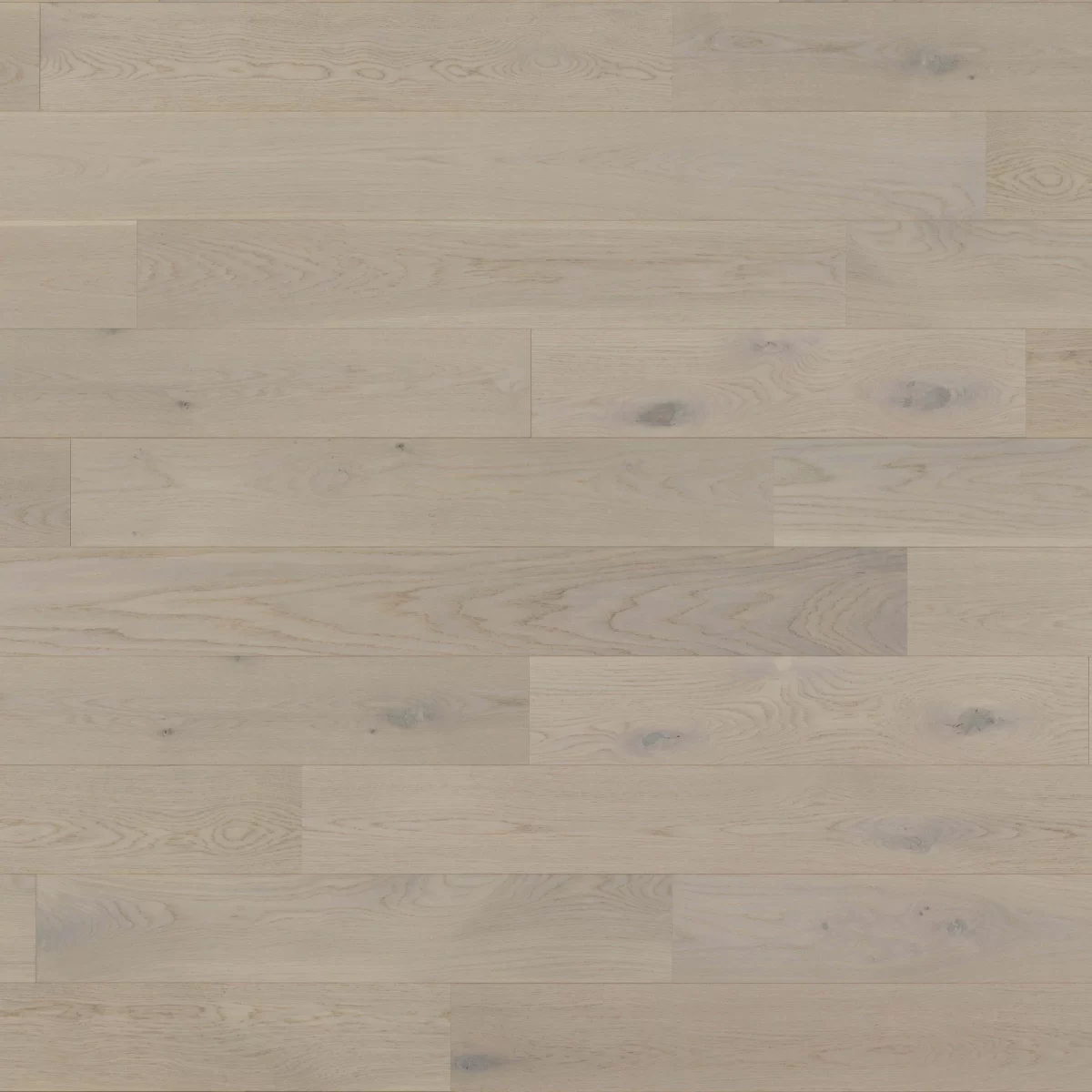 Close up of Mirage White Oak Ada Character Prefinished Hardwood.