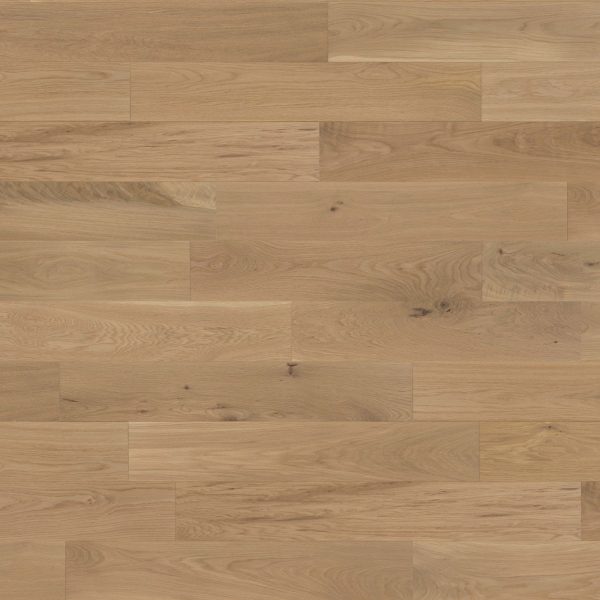 Close up of Mirage White Oak Eleanor Character Prefinished Hardwood.