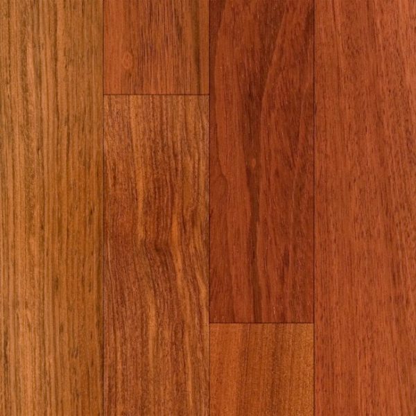 Close up of Brazilian Cherry Clear Grade Unfinished Hardwood.