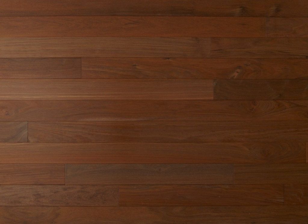 Close up of Brazilian Walnut Clear Grade Unfinished Hardwood.